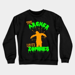 This Archer Loves Zombies - Archer Costume Halloween graphic Crewneck Sweatshirt